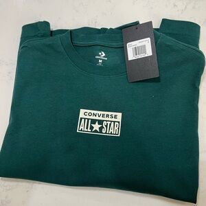 Converse Green Crewneck Sweater with Relaxed Fit